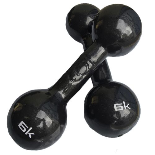 Par de Halteres Bola (Cotonete) Ahead Sports Preto 6KG Menor preço em Par de Halteres Bola (Cotonete) Ahead Sports Preto 6KG