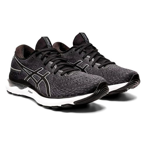 Tenis Asics Gel Nimbus 24 Running Feminino Preto e Cinza Menor preço em Tenis Asics Gel Nimbus 24 Running Feminino Preto e Cinza