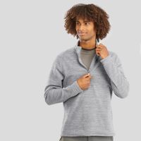 Blusa Fleece masculina de trilha MH100, Cinza-claro P