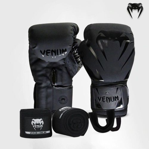 *kit luva pto venum impact dark, 16 oz 12