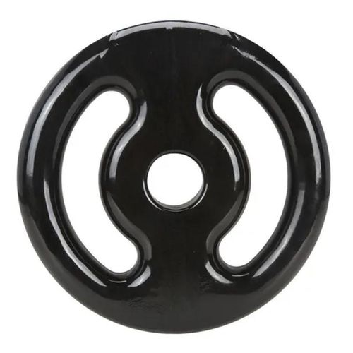 Anilha Emborrachada Vazada 2Kg - Preto Menor preço em Anilha Emborrachada Vazada 2Kg - Preto