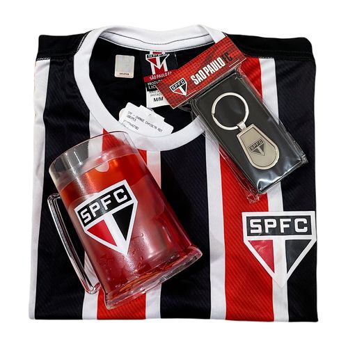 Kit São Paulo Oficial - Camisa Change + Caneca + Chaveiro - Masculino Menor preço em Kit São Paulo Oficial - Camisa Change + Caneca + Chaveiro - Masculino