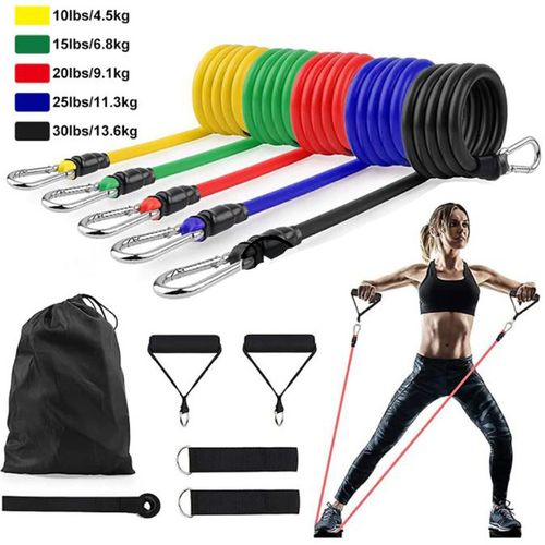 Kit Elásticos Extensor Para Exercícios Físicos Musculação Pilates Yoga 11 Peças Menor preço em Kit Elásticos Extensor Para Exercícios Físicos Musculação Pilates Yoga 11 Peças