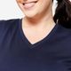 T-shirt 500 v neck whi, uk24-26 / eu 3xl Azul P