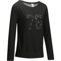 T-shirt 500 ls gym women print, 3xl Cinza-escuro PP