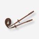 Reins silicone grip brown, fs
