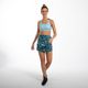 Saia shorts básica feminina de academia 120, camuflado, GG
