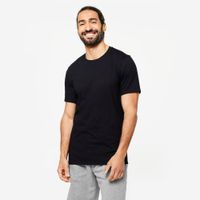 T-shirt gym m 500 slim khaki aop, gg Preto M