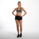 Top Feminino de Fitness Cardio Dynamic 500, cinza, 3G