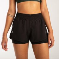 Shorts feminino 2em1 de Treino Cardio 120, preto, G