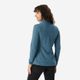 Blusa Fleece Feminina com Zíper MH120, azul-turquesa, P