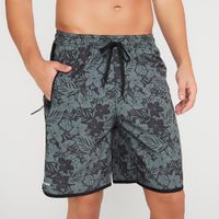 Bermuda Masculina de Surf Bolso com Zíper e Cintura Elástica Olaian, verde, 3G