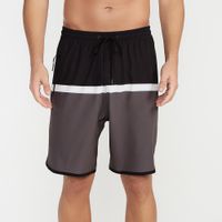 Bermuda Masculina de Surf Bolso com Zíper e Cintura Elástica Olaian, grafite, M