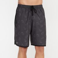 Bermuda Masculina de Surf Bolso com Zíper e Cintura Elástica Olaian, preta, M