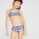 Biquini Infantil de Surf Calcinha Babado Olain, azul-floral, 9-10 ANOS