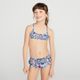 Biquini Infantil de Surf Calcinha Babado Olain, azul-floral, 9-10 ANOS