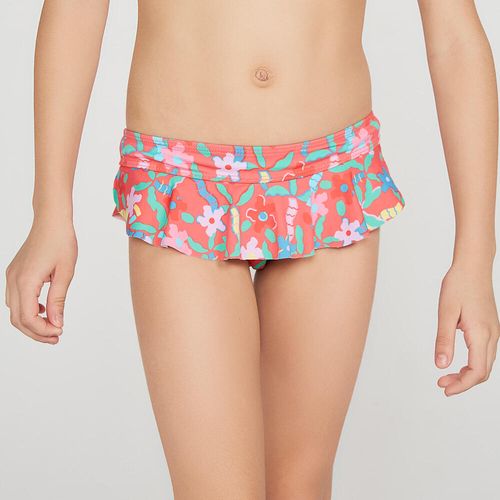 Biquini Infantil de Surf Calcinha Babado Olain, rosa-estampado, 3-4 ANOS
