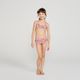 Biquini Infantil de Surf Calcinha Babado Olain, rosa-estampado, 3-4 ANOS