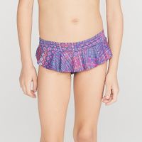 Biquini Infantil de Surf Calcinha Babado Olain, neon-roxo, 3-4 ANOS