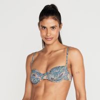 Biquíni Sutiã Meia Taça de Surf, verde-floral, P