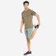 Camiseta masculina de Treino Cardio 100, caqui, 3G