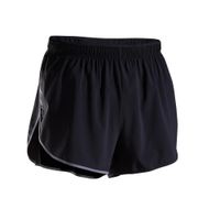 KIPRUN SHORT SPLIT BLACK GREY, 2XL