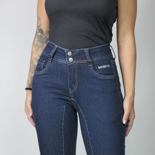 *culote jeans mirror eq fem pv24, 42 Preta 36
