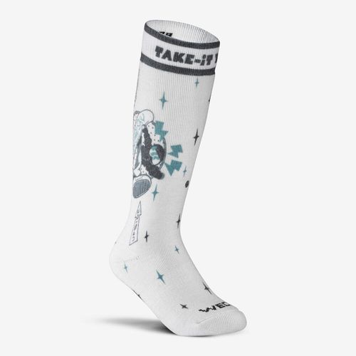 Ski socks jr print, uk 2.5-5 - eu 35-38 Branca 25/28 BR