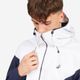 Jaqueta 100 masculina azul branco, gg Azul 3G