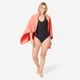 Mf l striped towel nav, no size Coral UNICO