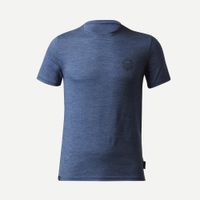 Camiseta masculina de lã merino trekking Travel 100, azul, 3G