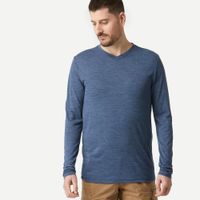 Travel 100 wool m ls t-shirt kakhi, xl Azul 4G