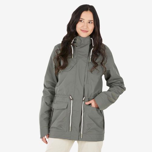Jaqueta feminina impermeável de trilha NH550, caqui, 3G