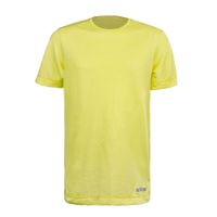 Camiseta de corrida masculina seca e respirável, amarelo-pastel, M