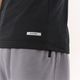 Camiseta de corrida masculina seca e respirável, preta, 3G