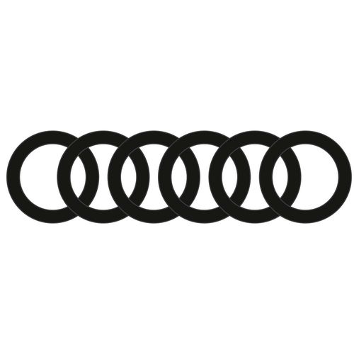 Hair elastics x6 black, unique Preto ÚNICO