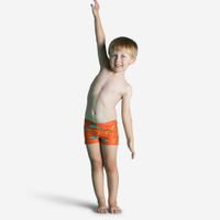 Sunga infantil de natação Boxer BB Nabaiji, laranja, 4-5 ANOS