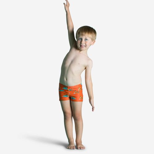 Sunga infantil de natação Boxer BB Nabaiji, laranja, 4-5 ANOS