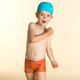 Sunga infantil de natação Boxer BB Nabaiji, laranja, 4-5 ANOS