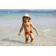 Sunga infantil de natação Boxer BB Nabaiji, laranja, 4-5 ANOS