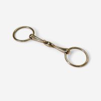 French link ring snaffle bit, 125mm Ouro UNICO
