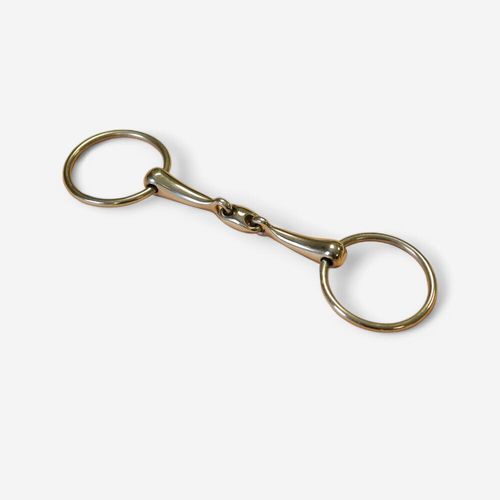 French link ring snaffle bit, 125mm Ouro UNICO