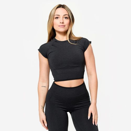 Crop seamless ts muscu bl, uk 16 / eu xl Preto G