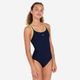 Maiô Feminino de Natação 500 Nabaiji, azul-aço, 5-6 ANOS