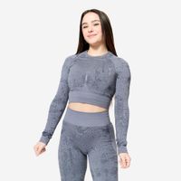Crop ls fts900 seamless, uk 12-14 / eu l Azul-cinza GG