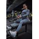 Crop ls fts900 seamless, uk 12-14 / eu l Azul-cinza GG