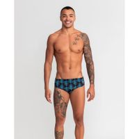 Sunga Masculina de Natação Lateral Fabiola Molina, azul, P
