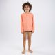 Camiseta Infantil de Surf Proteção UV50+ Olaian, laranja, 4 Anos