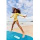 Camiseta Infantil de Surf Proteção UV50+ Olaian, amarela, 4 Anos