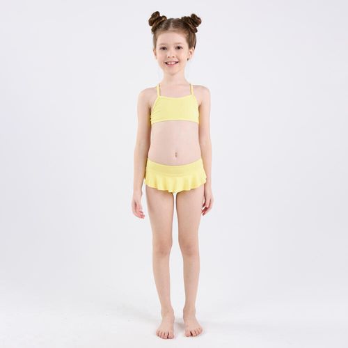 Top infantil cruzado light blue, 8 years Amarelo 4 ANOS